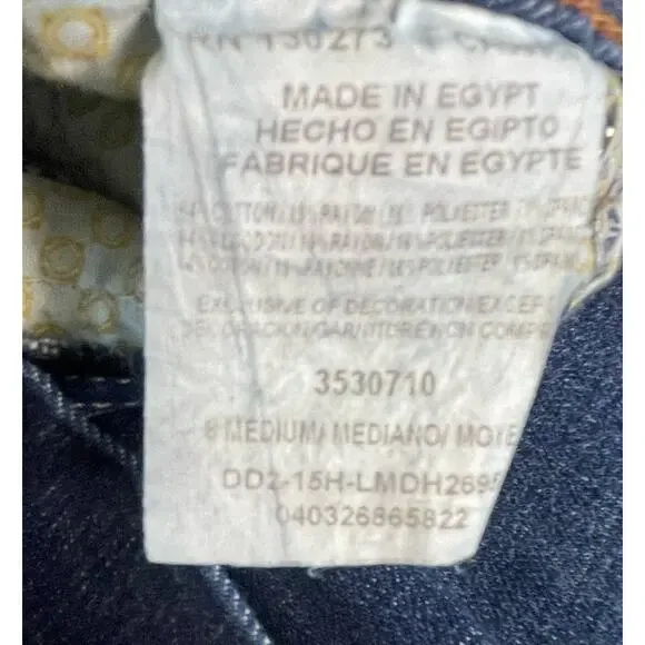 Lee Medium Wash Curvy Fit Mid Rise Bootcut Denim Jeans Stretch Blue Women's Sz 8 - Picture 8 of 13